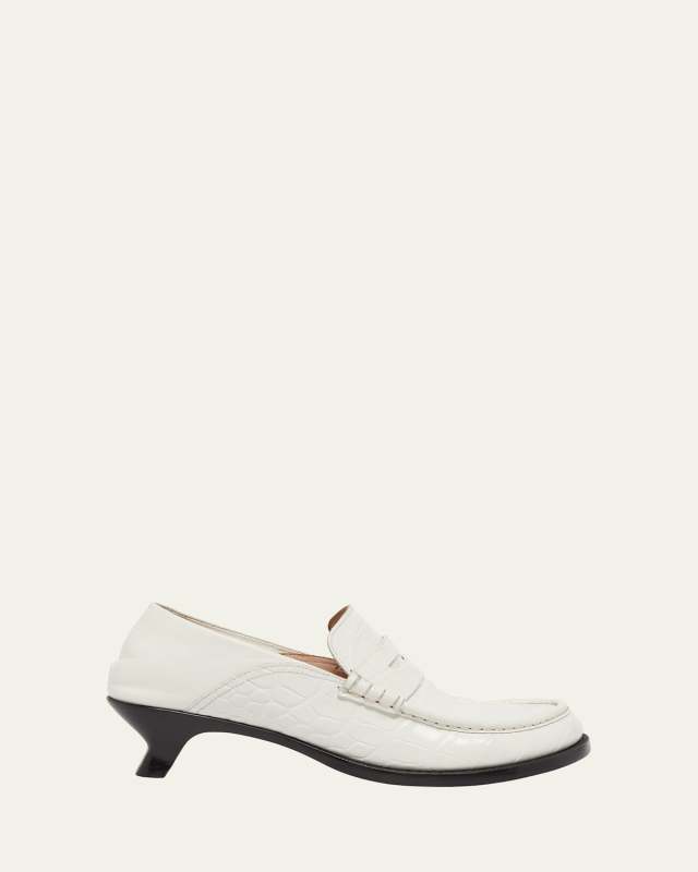 Campo Croco Fold Penny Loafers